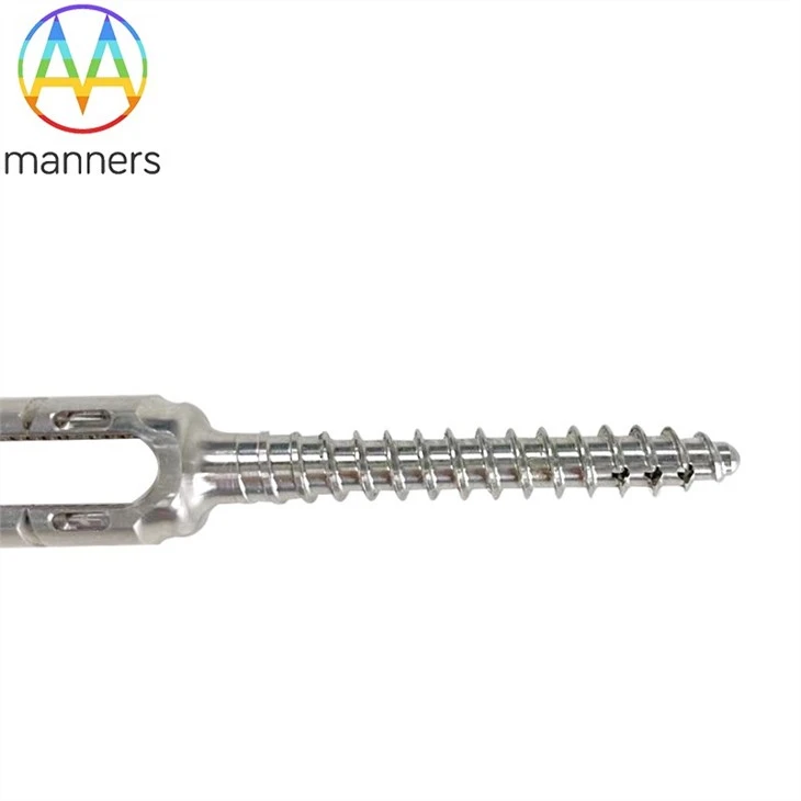 Posterior Thoracolumbar Spinal Fixation System Titanium Spine Pedicle Screws